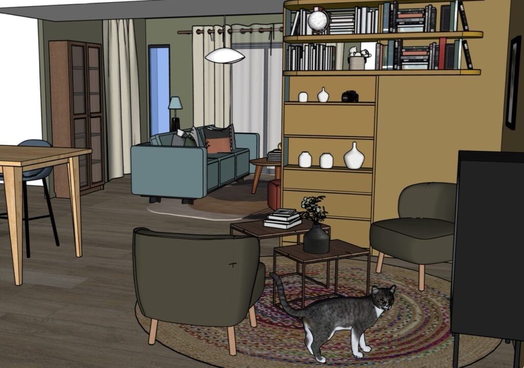 Une grande pièce de vie Concevoir trois espaces aux fonctions différentes et complémentaires dans une grande pièce de vie